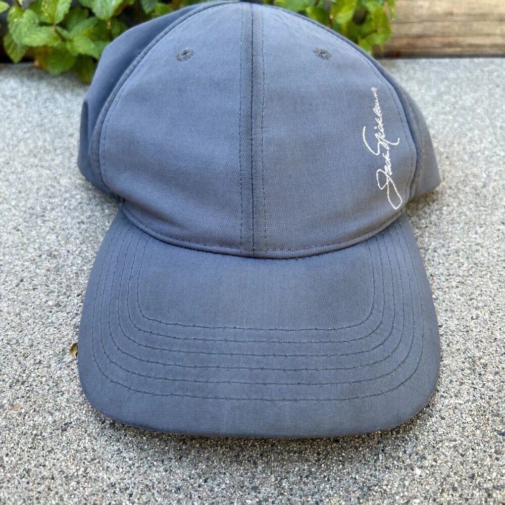 Vintage JACK NICKLAUS UPF 50+ Bear Hat Men's Golf Grey Adjustable Cap​​